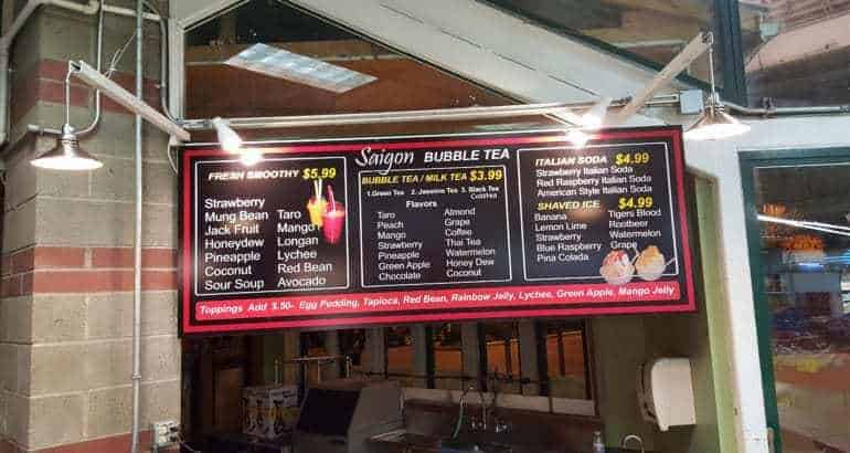 Bubble Tea Menu 2