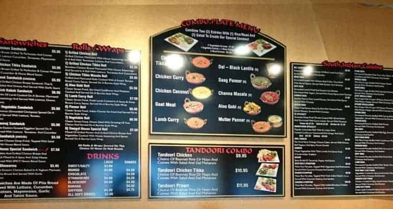 Indian Menu 2