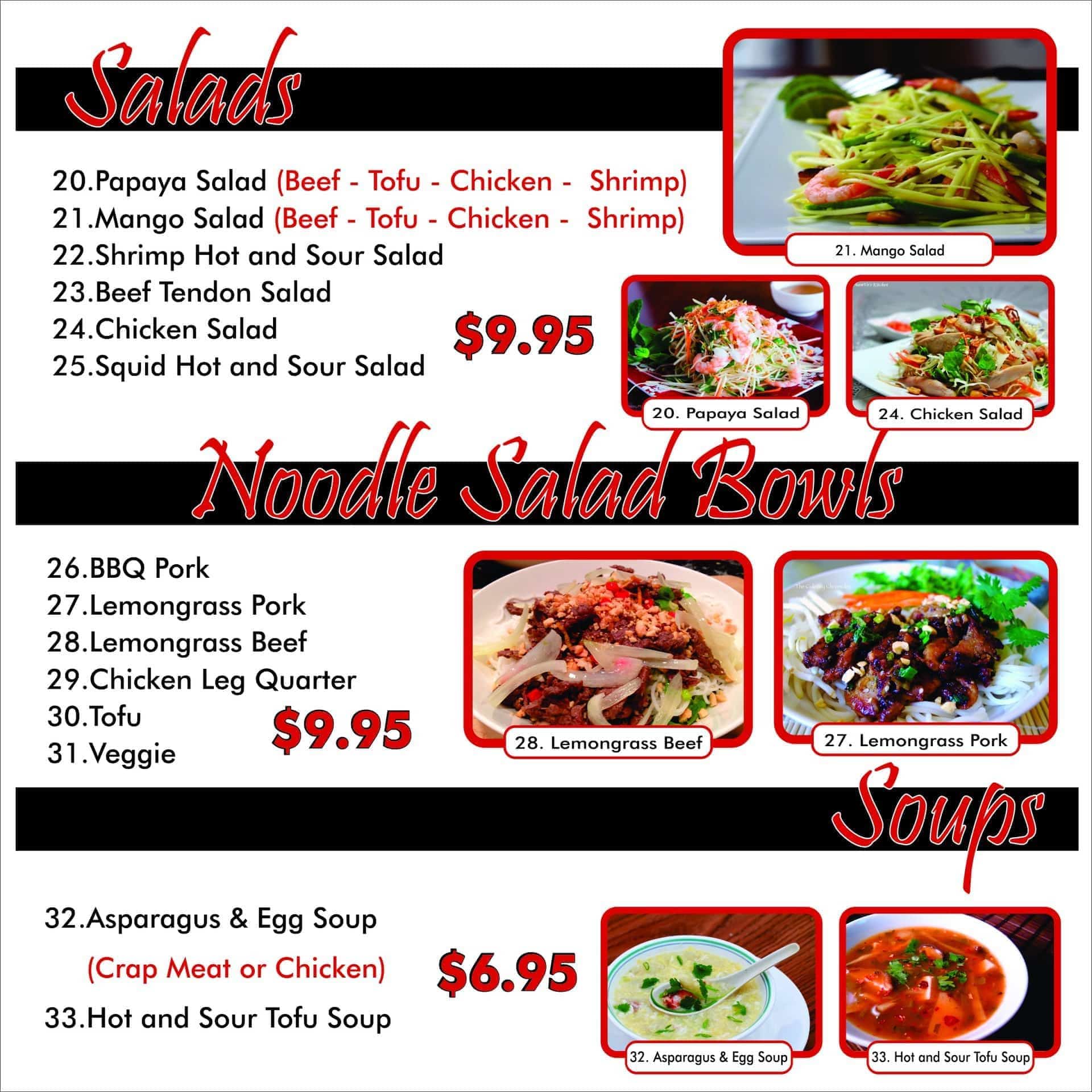 Lighted Menu salads V5