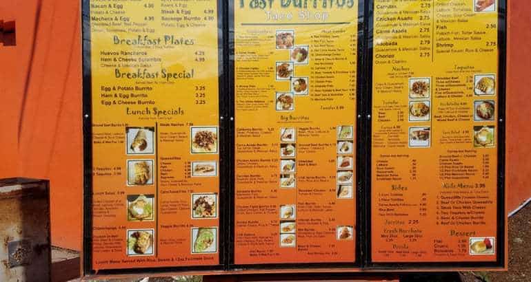 drive thru menu 2