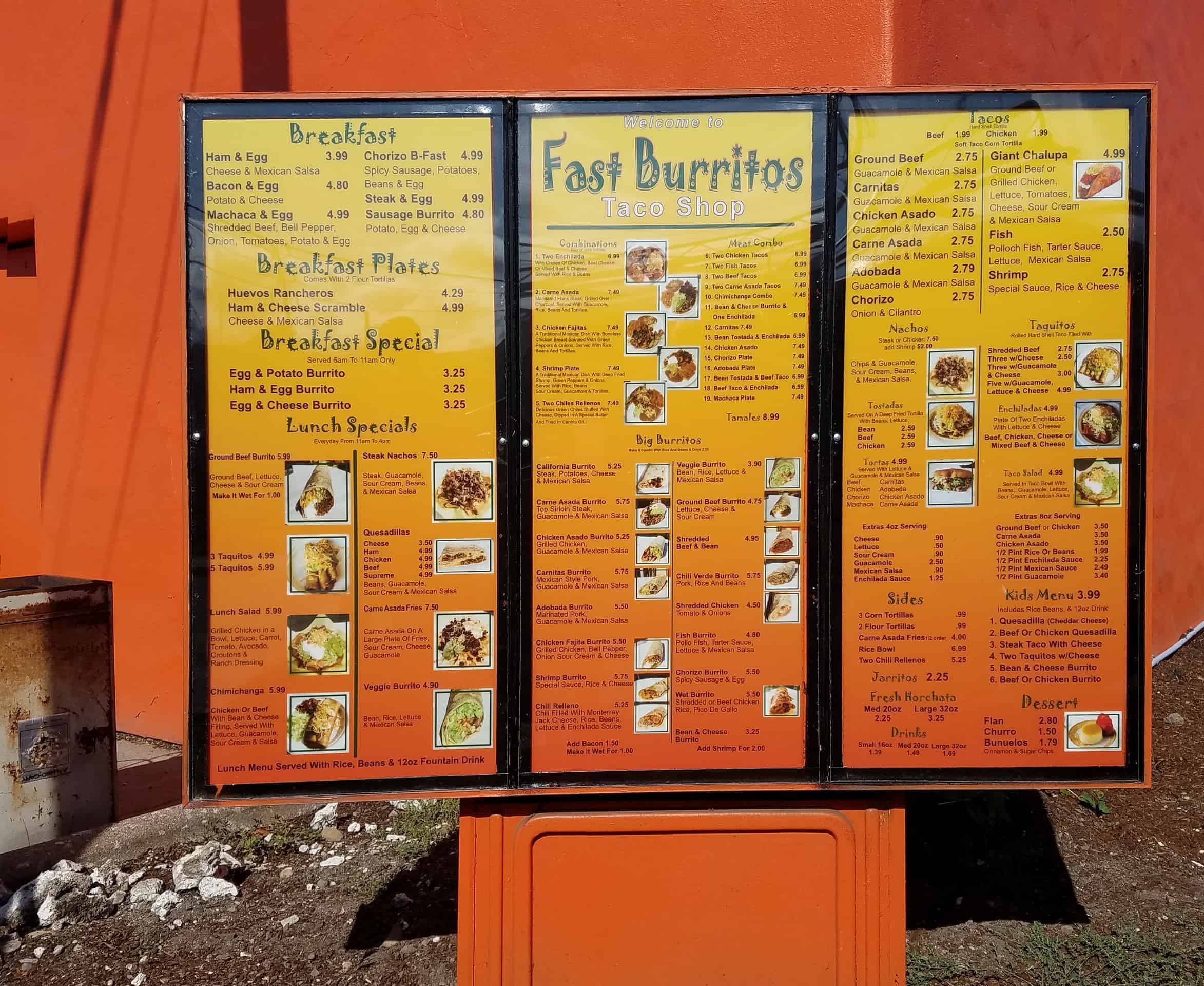 drive thru menu 2