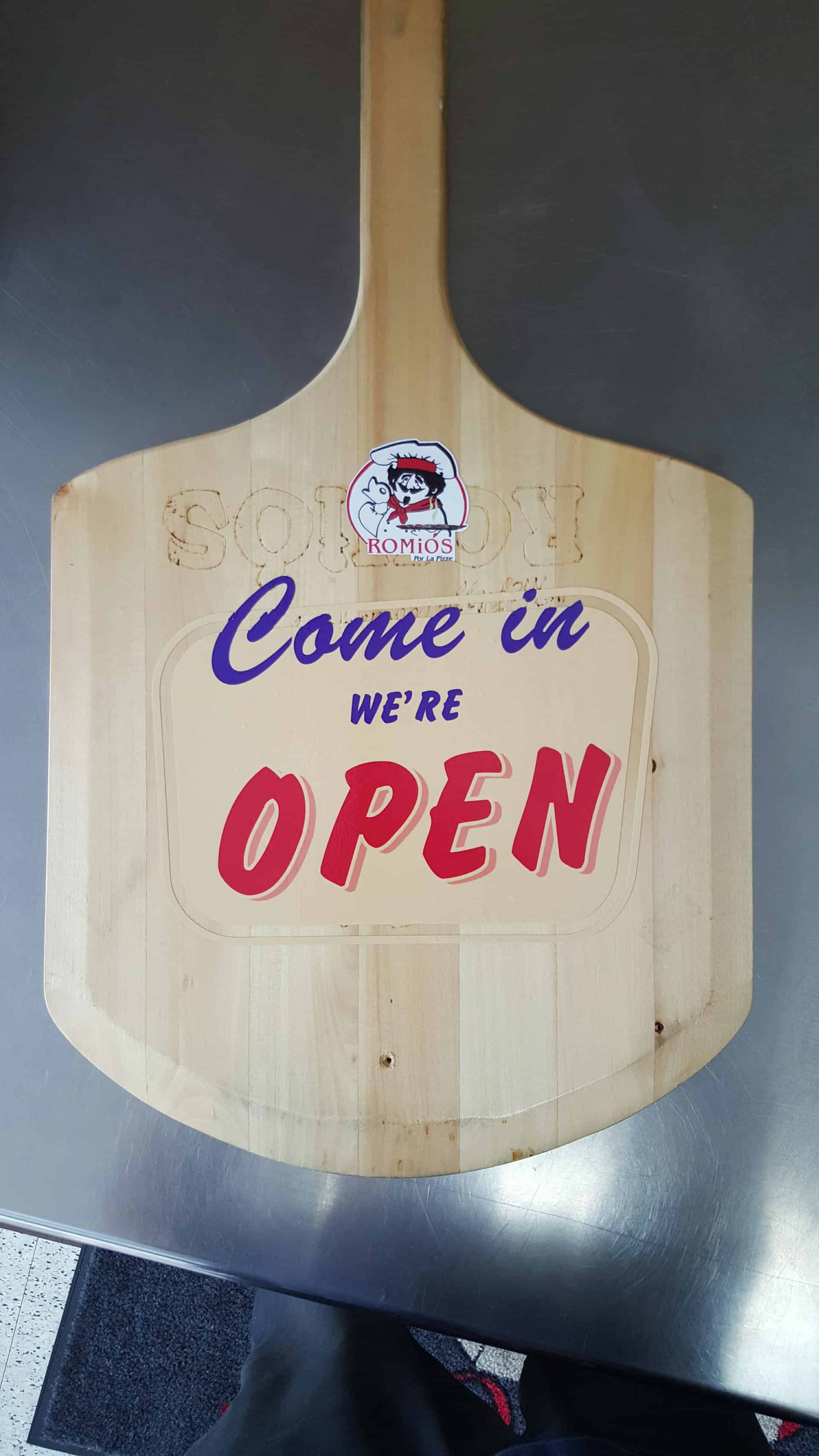 open sign