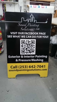 Painting Company sandwich board signs, printed and laminated. Mounted on heavy duty plywood sign board Aboard Signs, Sandwich Board Signs, Aframe Signs